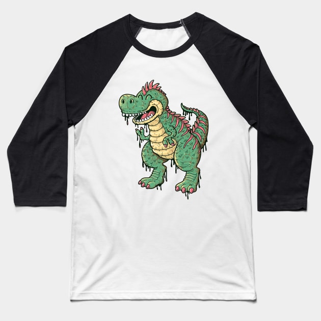 Big Dino Baseball T-Shirt by tylerreads